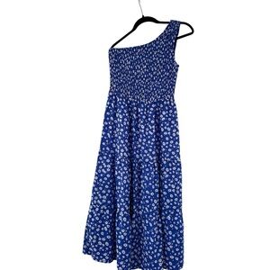 BTFBM Blue Floral  Dress One Shoulder